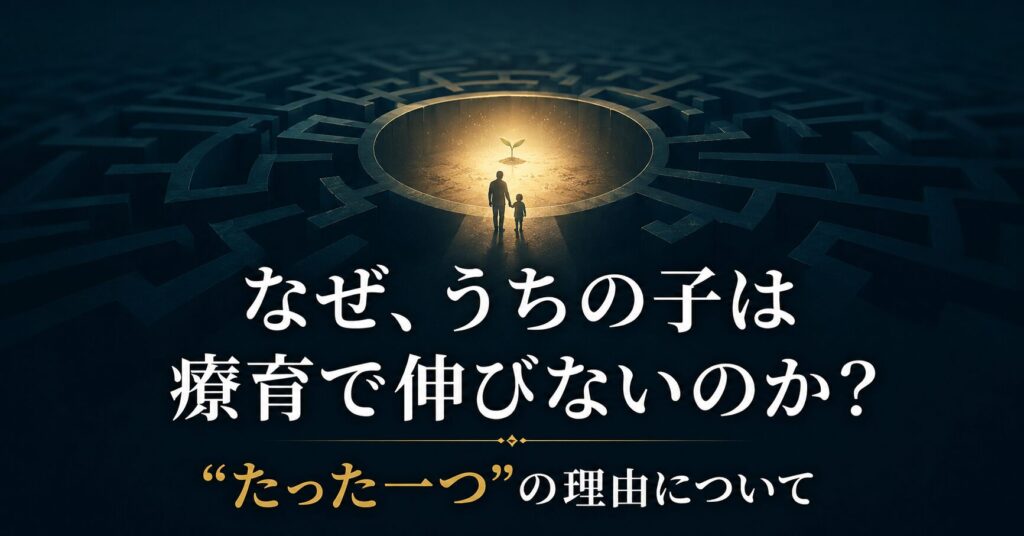 なぜ、うちの子は療育で伸びないのか?