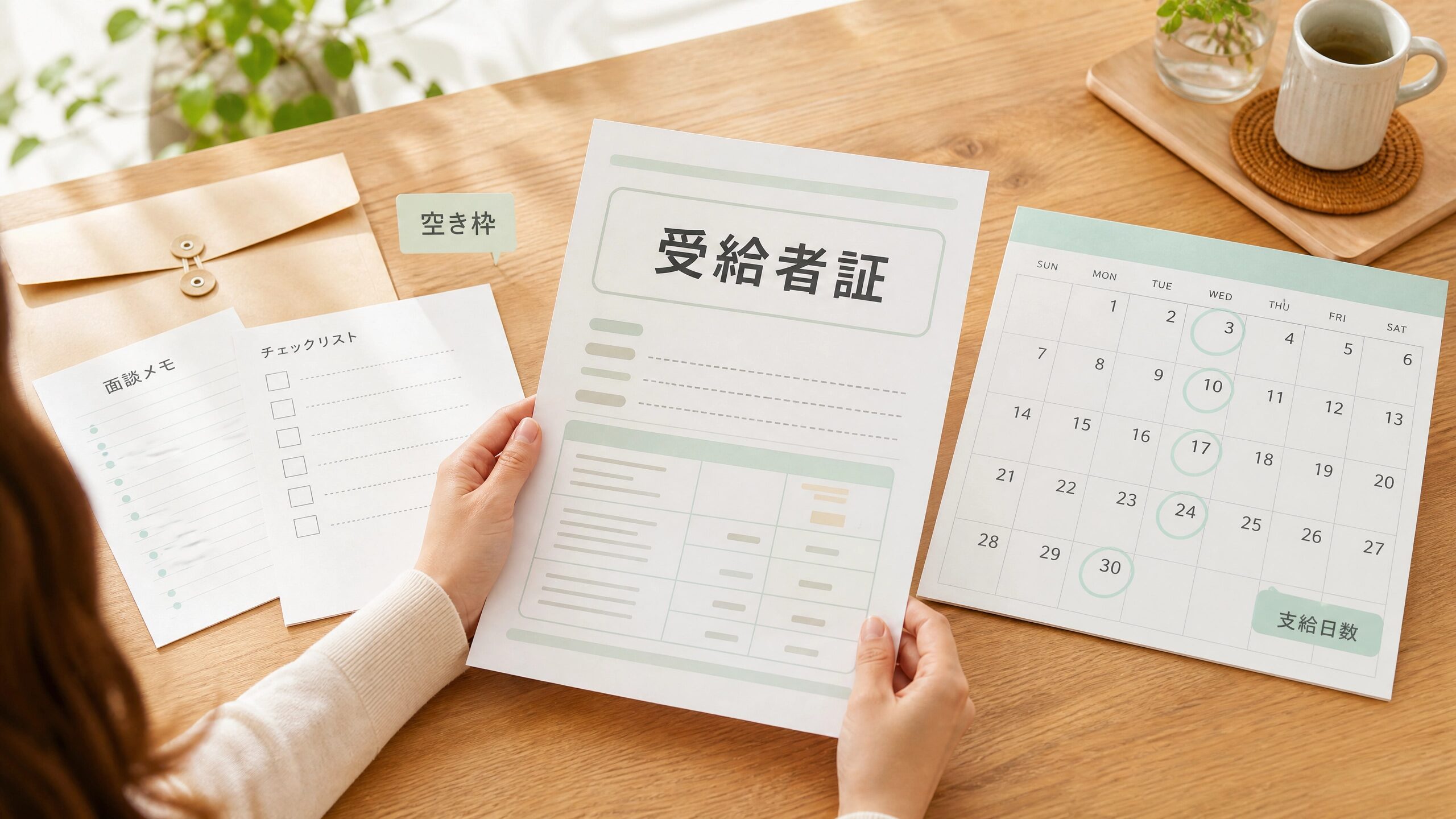 放課後等デイサービスの利用には受給者証や支給決定が必要であることを示す画像