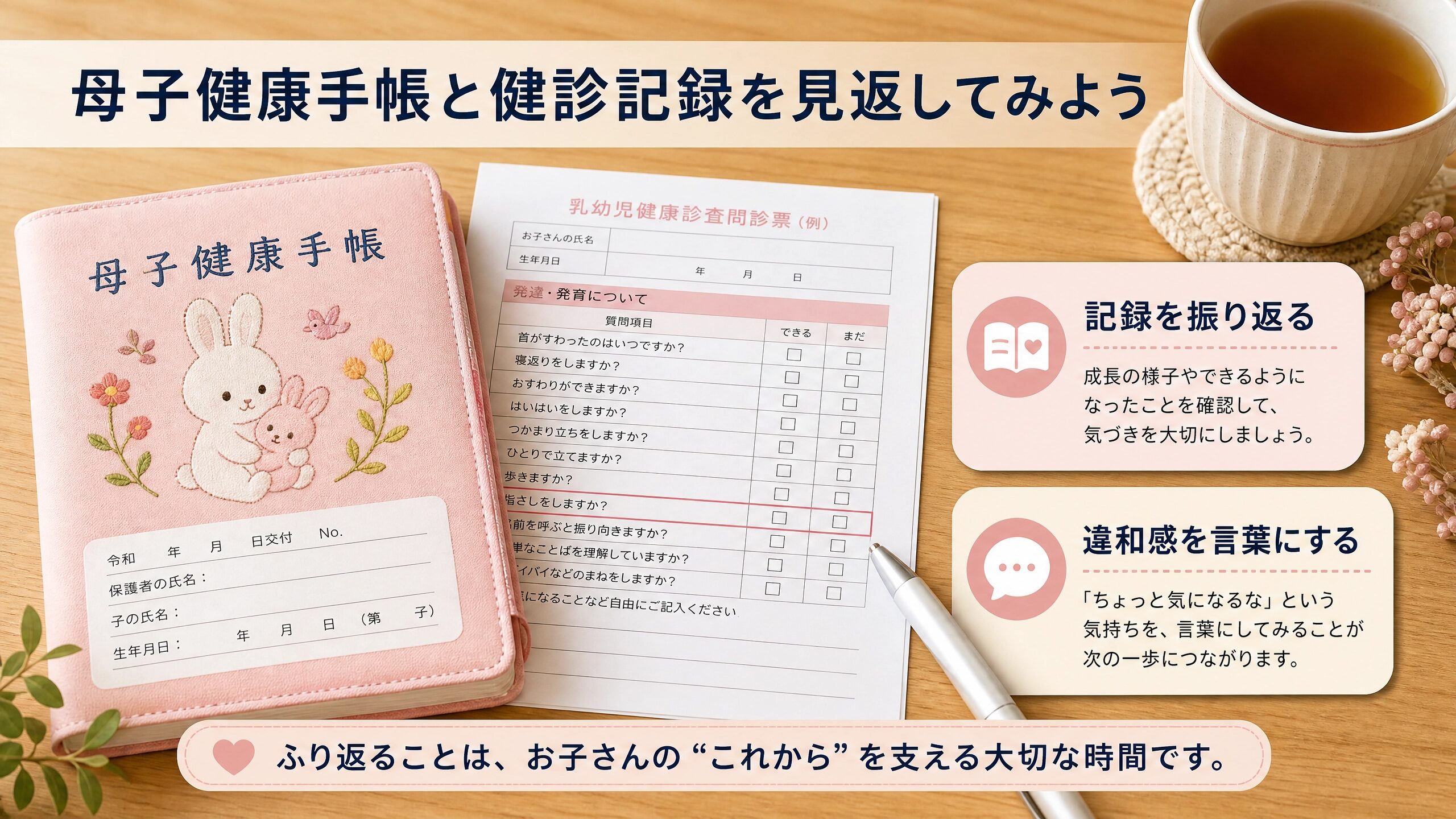 記録を振り返るための図解風画像