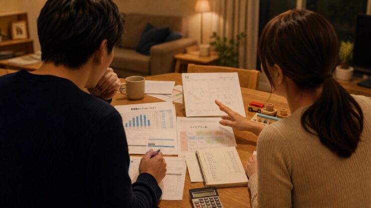 出生前診断を受けない選択について夫婦で穏やかに整理する家庭の様子