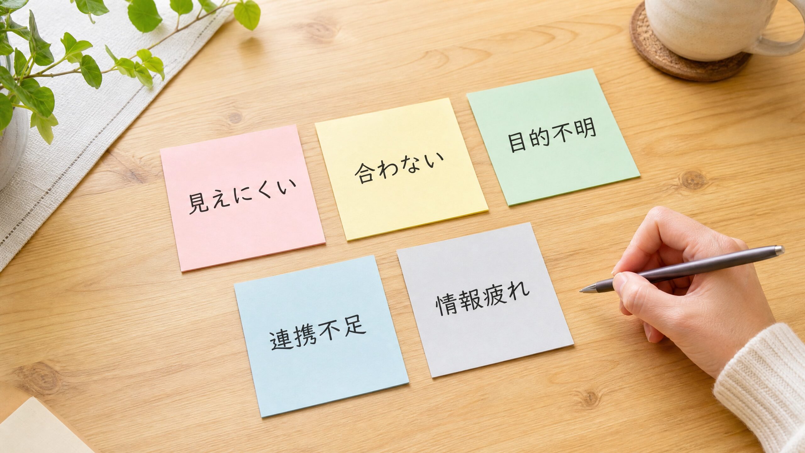 療育に意味がないと感じる理由を5つの付箋で整理した画像