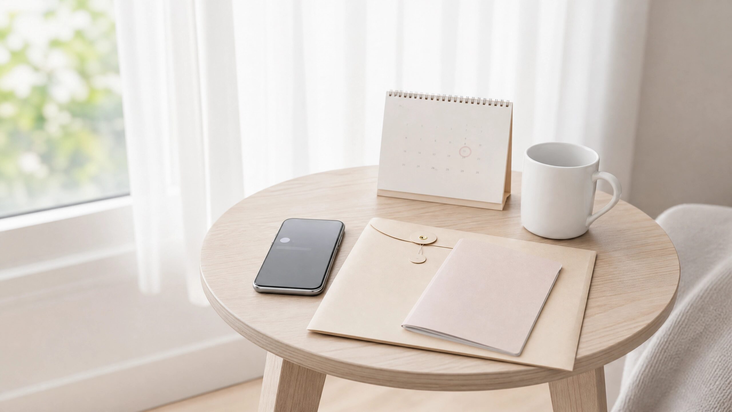 資料請求後の静かなスマートフォンと臍帯血保管の案内資料