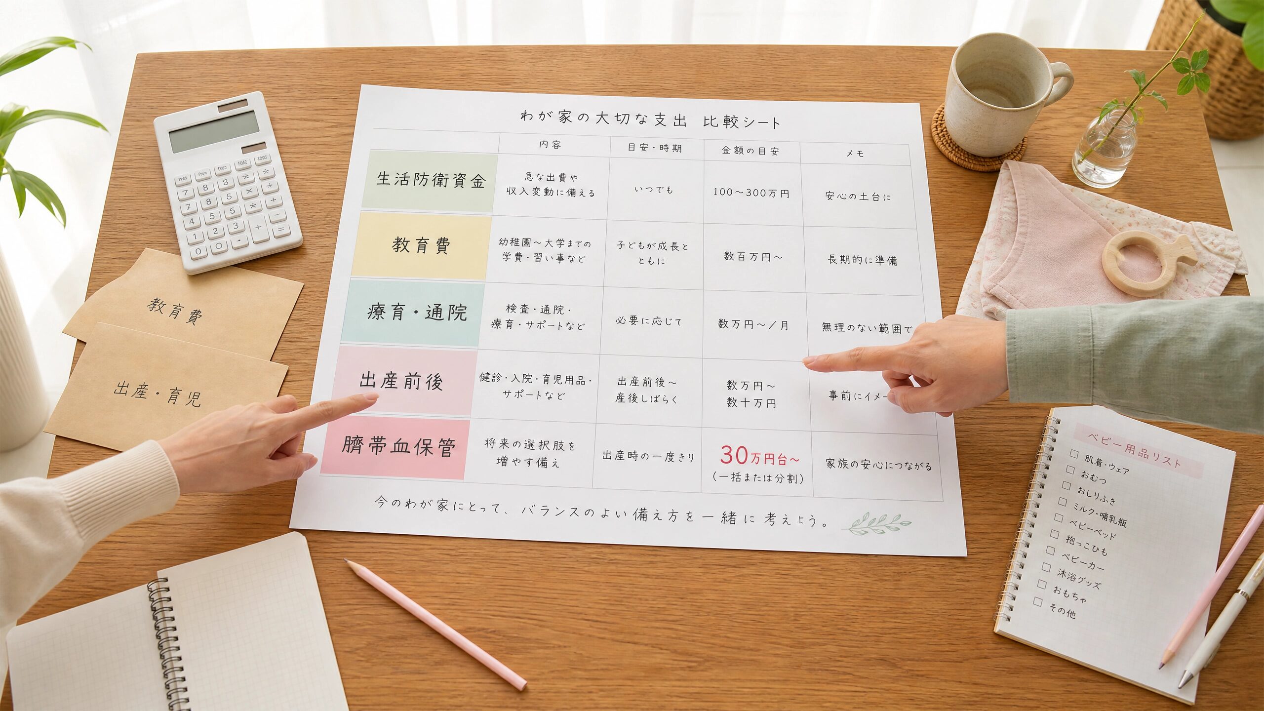 民間臍帯血保管の契約書を読み、説明されていない条件を確認する保護者