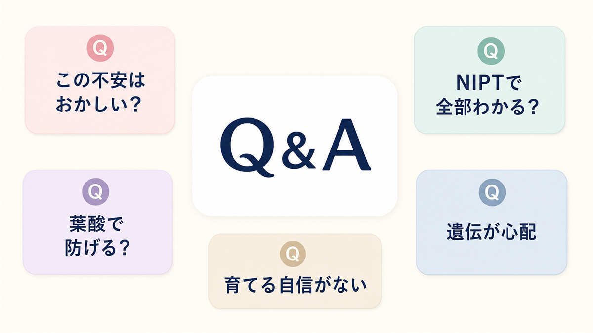障害のある子の出産、NIPT、葉酸、遺伝、産後の不安に関するQ&A画像