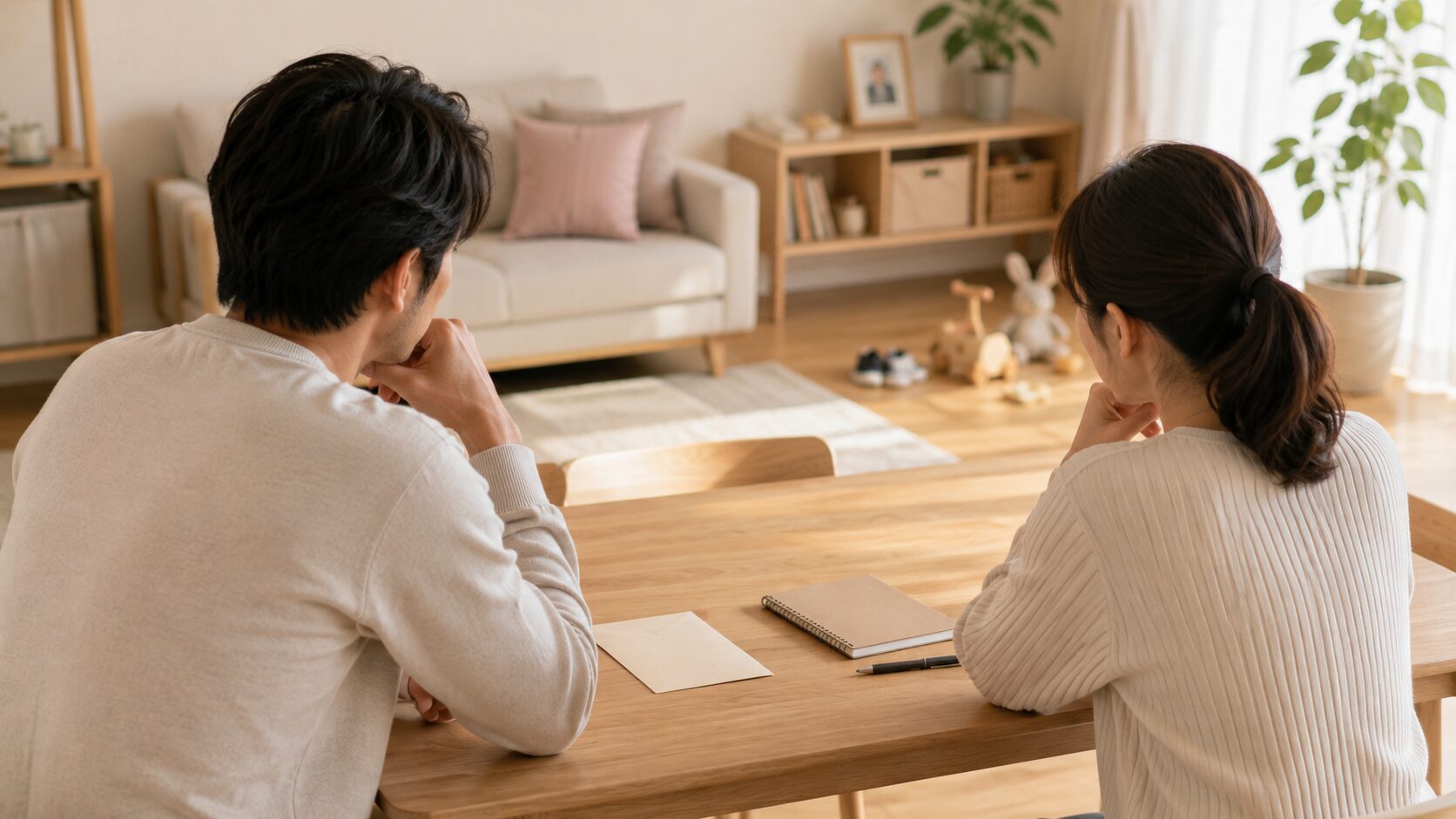 子どもの発達や日々の生活負担について夫婦で考える日本の家庭の様子