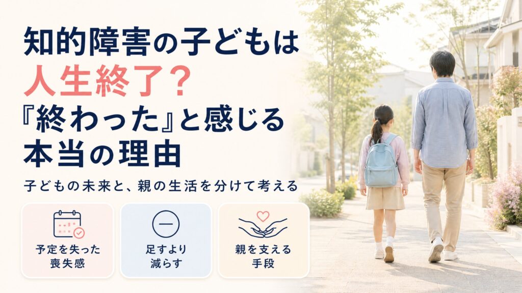 知的障害の子どもの人生と親が「終わった」と感じる理由を考える記事のアイキャッチ